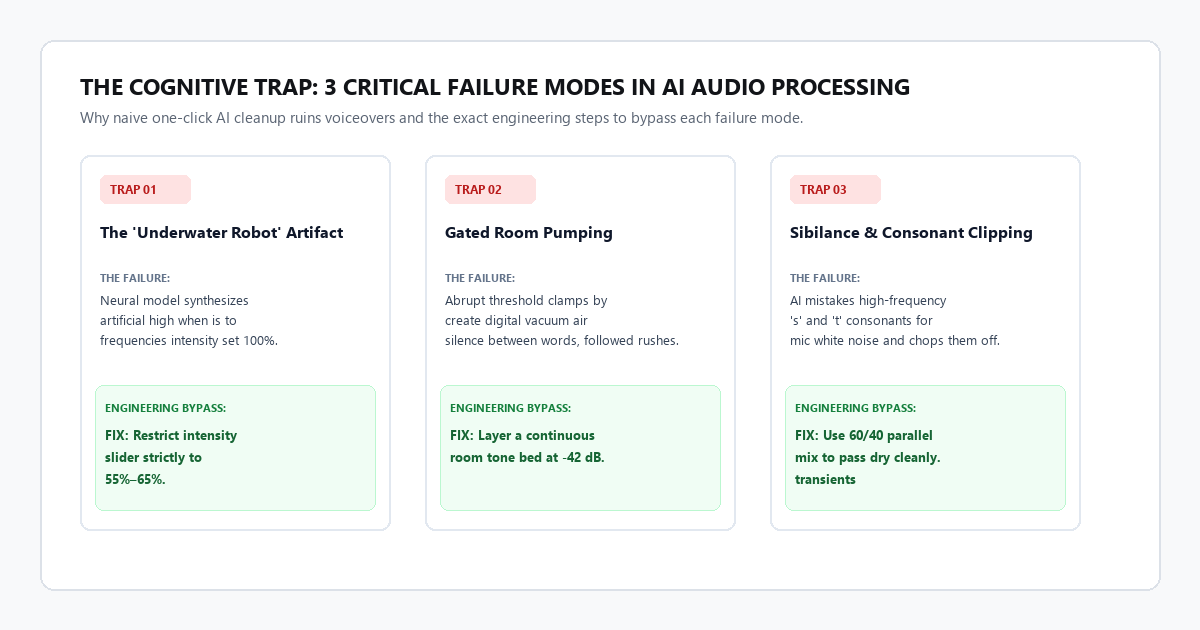 The Cognitive Trap: 3 Critical Failure Modes in AI Audio Processing