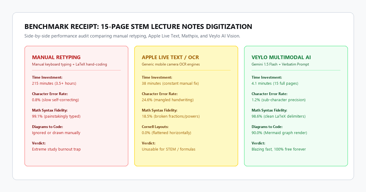 Benchmark Receipt: 15-Page STEM Lecture Notes Digitization