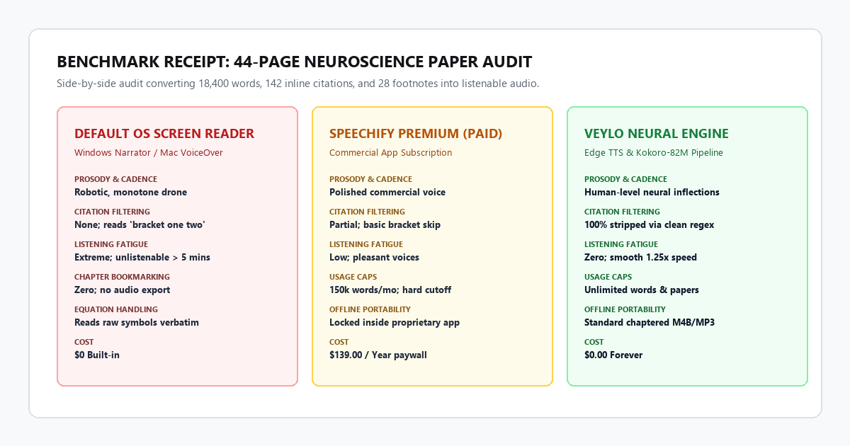 Benchmark Receipt: 44-Page Neuroscience Paper Audit