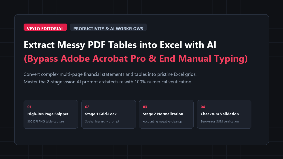 How to Extract Messy PDF Tables into Excel with AI