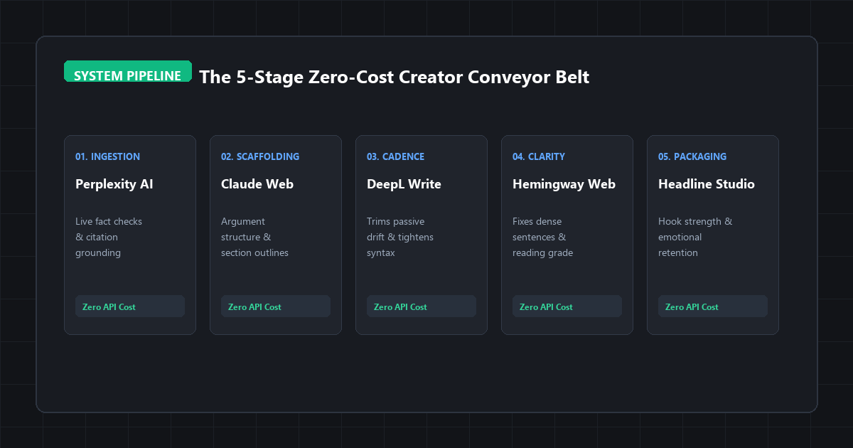 The 5-Stage Zero-Cost Creator Conveyor Belt