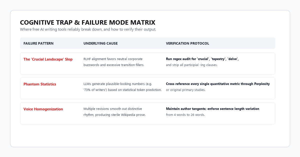 Cognitive Trap and Failure Mode Matrix