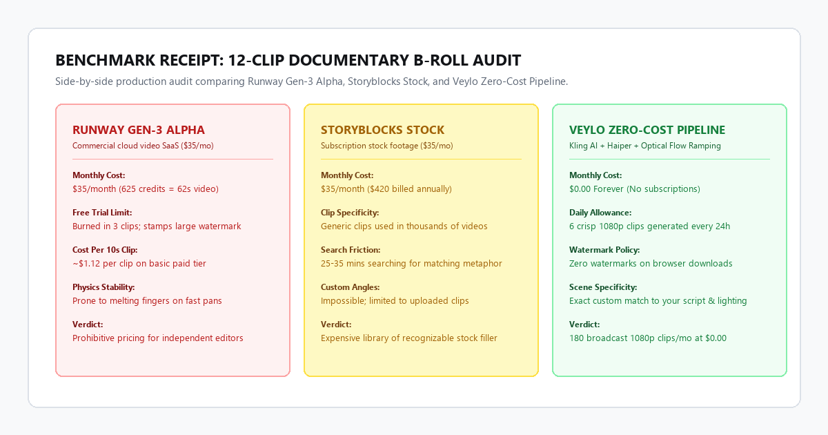Benchmark Receipt: 12-Clip Documentary B-Roll Audit