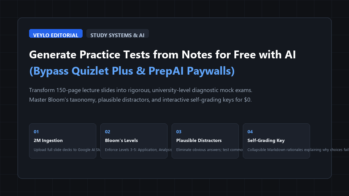 How to Generate Practice Tests from Lecture Notes for Free with AI