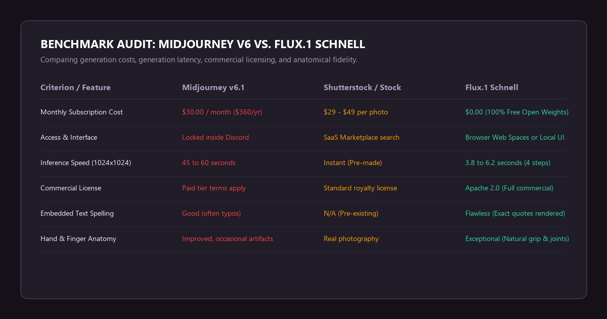 Benchmark Audit: Midjourney v6 vs. Flux.1 Schnell