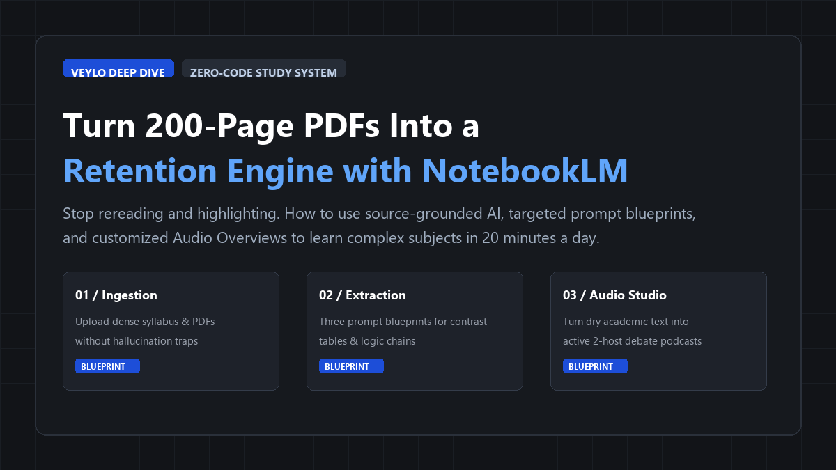 How to Turn 200-Page PDFs into a Retention Engine with Google NotebookLM