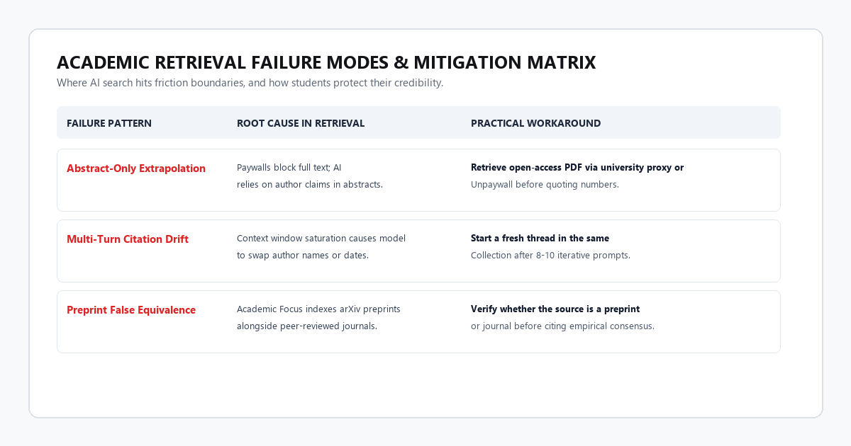 Academic Hallucination & Citation Drift Mitigation Matrix