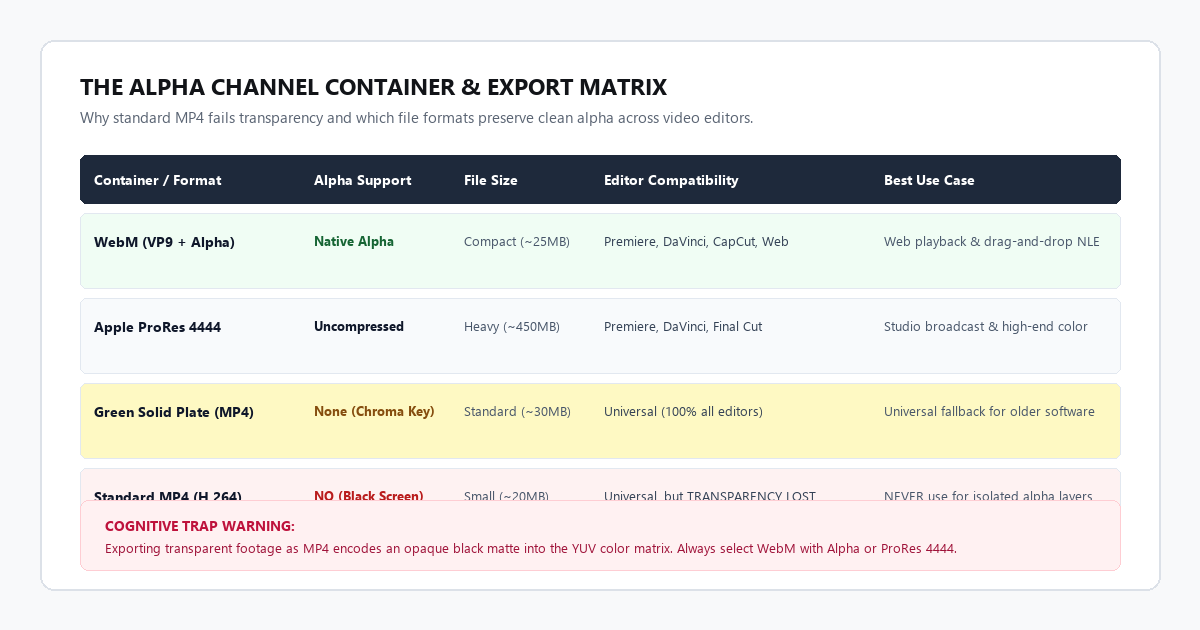 The Alpha Channel Container & Export Matrix