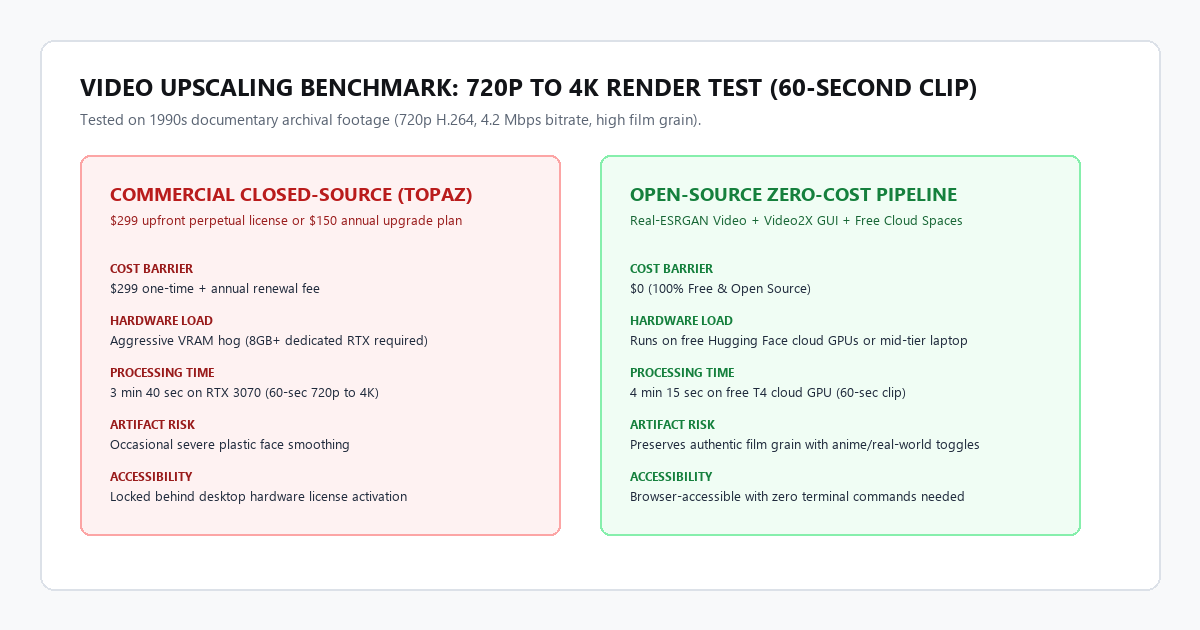 Video Upscaling Benchmark: 720p to 4K Render Test