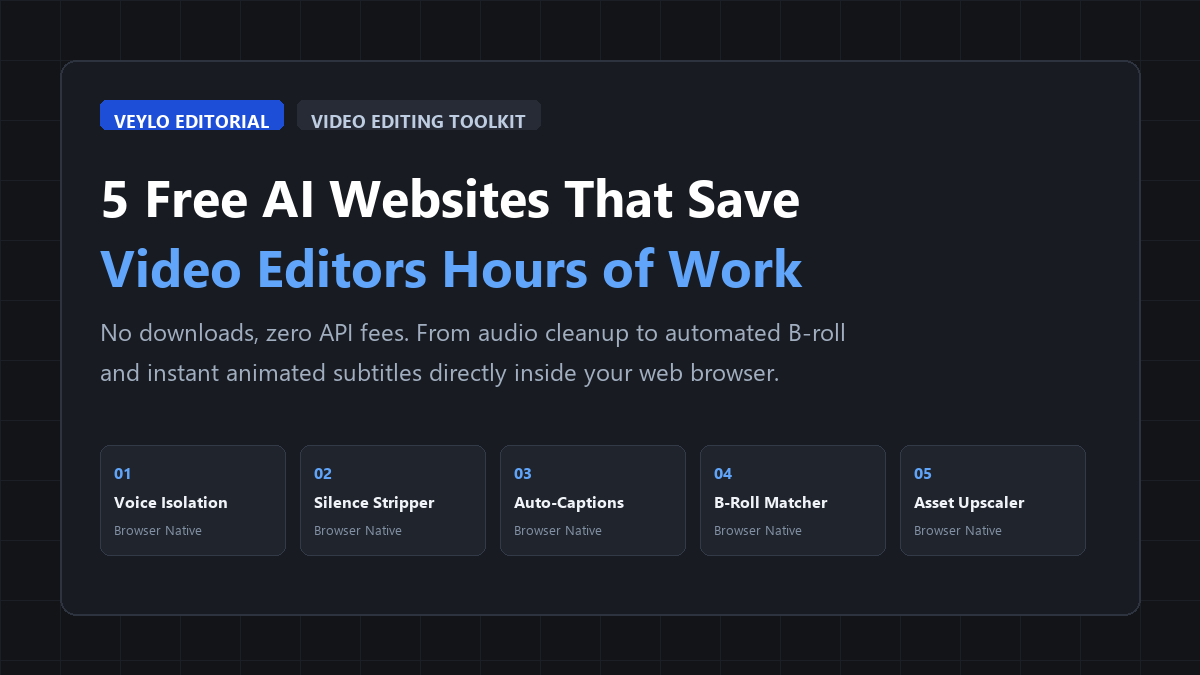 5 Free AI Websites That Save Video Editors Hours of Monotonous Work
